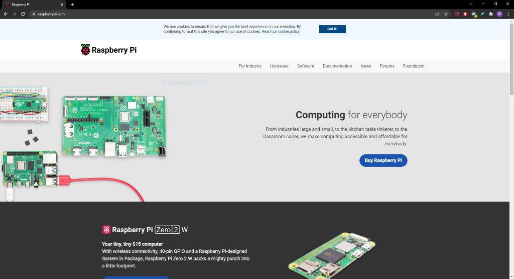 Navigate to www.raspberrypi.com